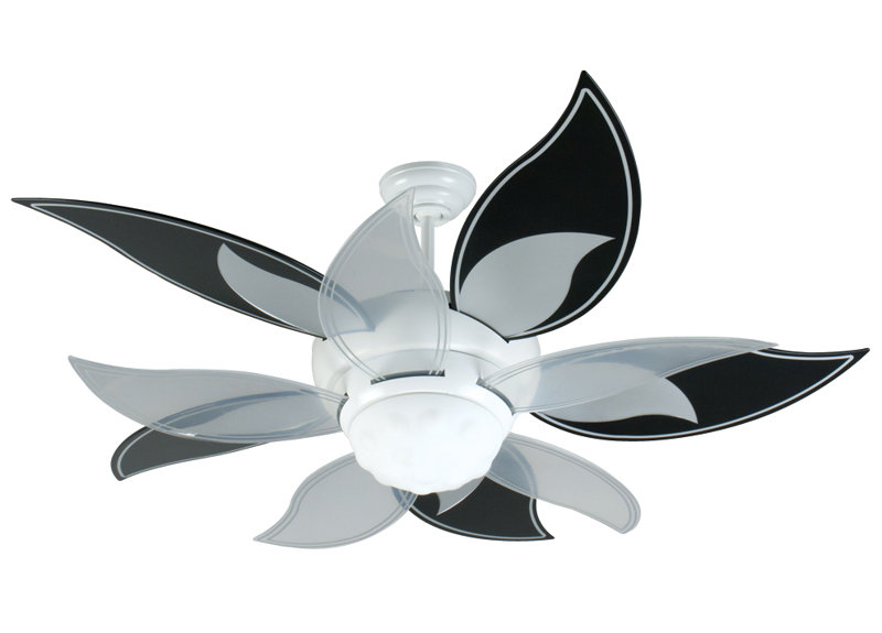 Harriet Bee 52" Mississippi 10 - Blade Leaf Blade Ceiling Fan with Wall